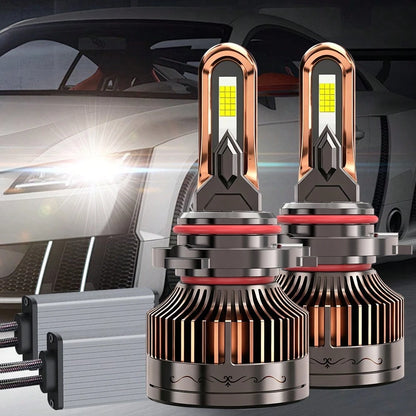 JINGMA 2pcs H4 H7 H11 LED Car Headlight H1 H9 9005 HB3 9006 HB4 9012 H13 High Low Beam Bulbs 7500K 800% Bright With External Drive CanbusPlug&Play, 60000LM, 200W, 9570 CSP CHIP, 500000H, 12V-24V, With