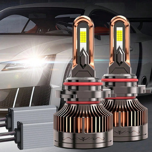 JINGMA 2pcs H4 H7 H11 LED Car Headlight H1 H9 9005 HB3 9006 HB4 9012 H13 High Low Beam Bulbs 7500K 800% Bright With External Drive CanbusPlug&Play, 60000LM, 200W, 9570 CSP CHIP, 500000H, 12V-24V, With