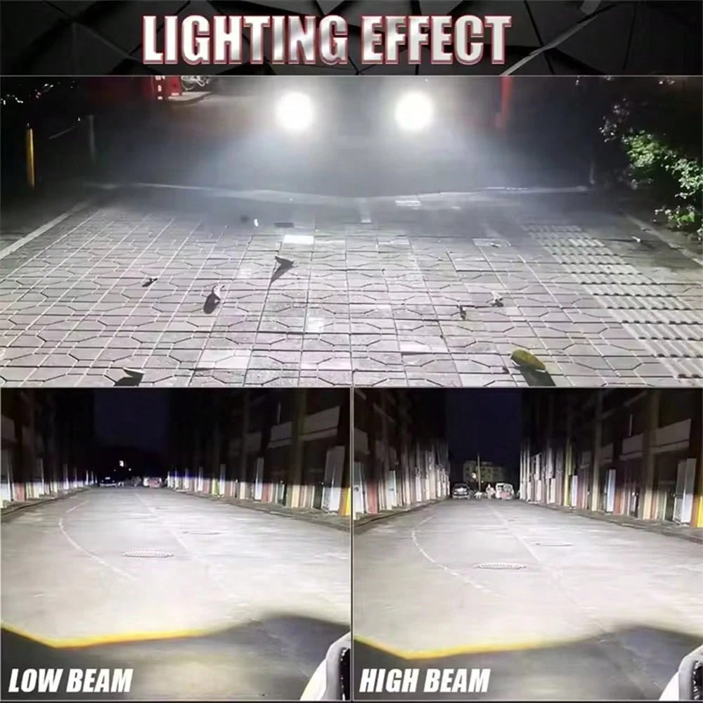 JINGMA 2pcs H4 H7 H11 LED Car Headlight H1 H9 9005 HB3 9006 HB4 9012 H13 High Low Beam Bulbs 7500K 800% Bright With External Drive CanbusPlug&Play, 60000LM, 200W, 9570 CSP CHIP, 500000H, 12V-24V, With