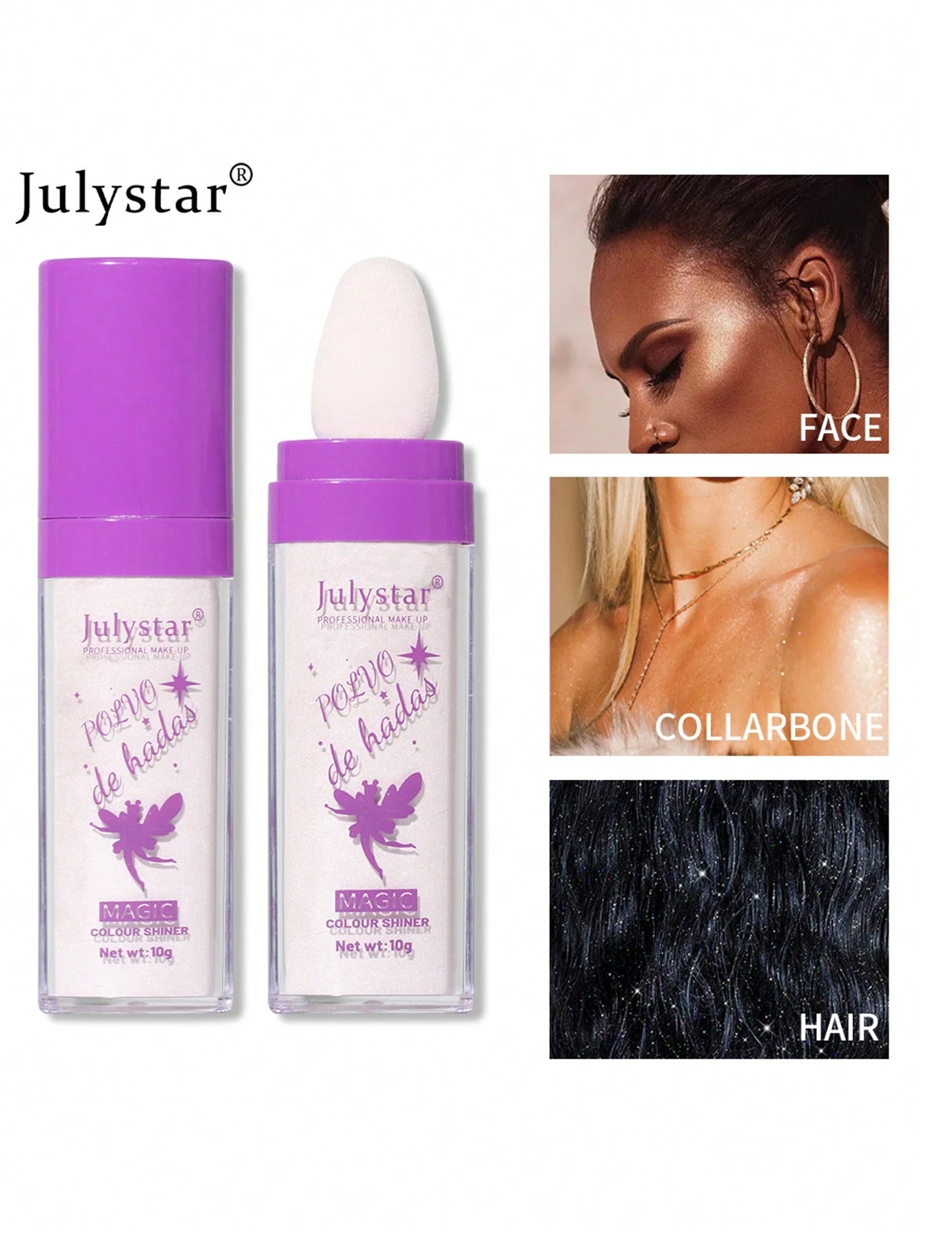 Julystar 10g Party Shimmer Highlight Powder To Brighten Your Whole Body Y2K Makeup