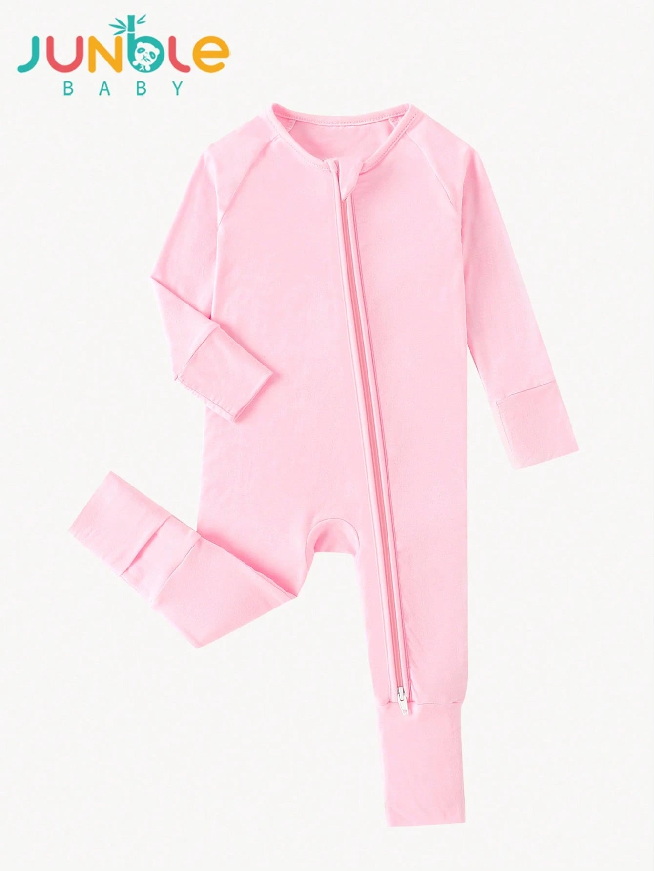 Junblebaby Baby Girl Bamboo Fiber Zipper Romper,Junblebaby Baby Boy Bamboo Fiber Zipper Romper,Tight-Fitting Style-Bamboo Fiber Solid Color Long-Sleeved Zipper, Baby Boy Clothes, Bamboo Baby Jumpsui