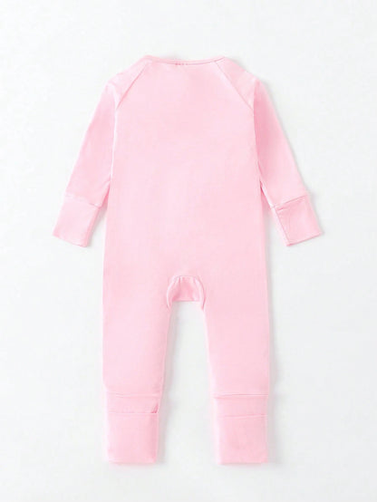 Junblebaby Baby Girl Bamboo Fiber Zipper Romper,Junblebaby Baby Boy Bamboo Fiber Zipper Romper,Tight-Fitting Style-Bamboo Fiber Solid Color Long-Sleeved Zipper, Baby Boy Clothes, Bamboo Baby Jumpsui