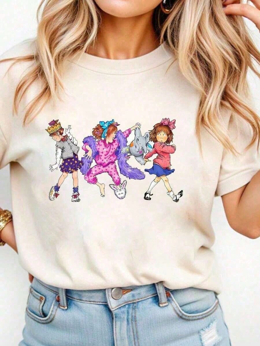 Junie B Teacher Shirt, Junie B Jones Book T-Shirt, Kindergarten Teacher Tee, Teacher Life Graphic Top, Loose Comfortable Summer Shirt For Women