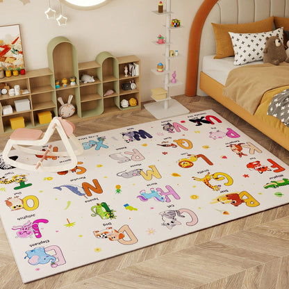 Kids Educational Area Rugs, Kids Collection Area Rug For Classroom| ABC Rug For Learning Alphabet, Numbers, Colors, Seasons, And Animals