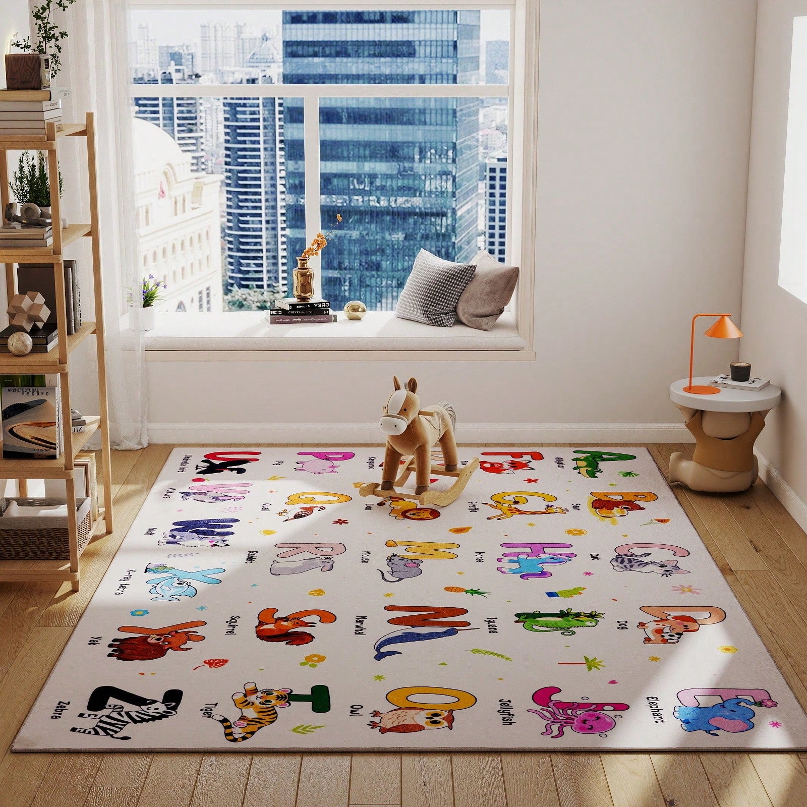 Kids Educational Area Rugs, Kids Collection Area Rug For Classroom| ABC Rug For Learning Alphabet, Numbers, Colors, Seasons, And Animals