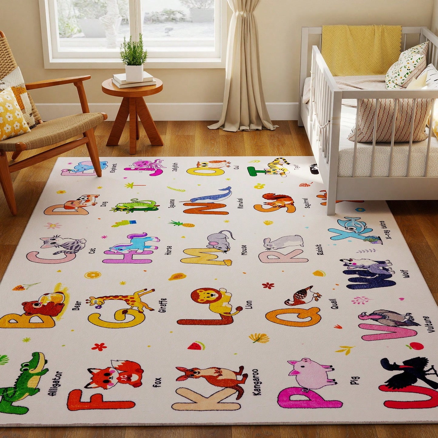 Kids Educational Area Rugs, Kids Collection Area Rug For Classroom| ABC Rug For Learning Alphabet, Numbers, Colors, Seasons, And Animals