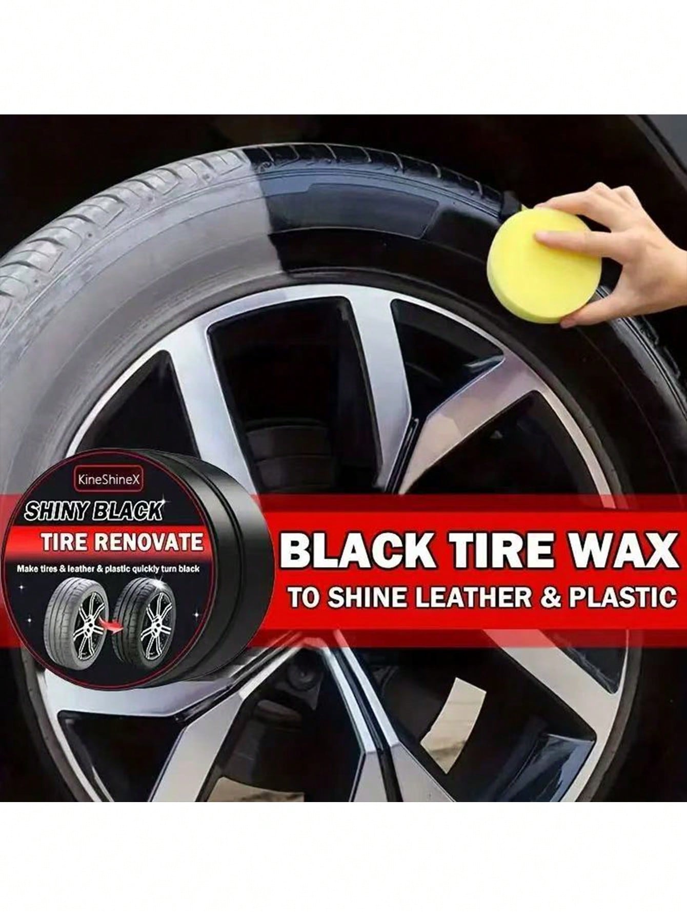 KineShineX Car Polishing And Glazing Wax, Car Interior Polishing And Restoration Paste, Plastic Trim Scratch Repair Paste, Leather Seat And Steering Wheel Polishing And Cleaning Paste, And Automotive
