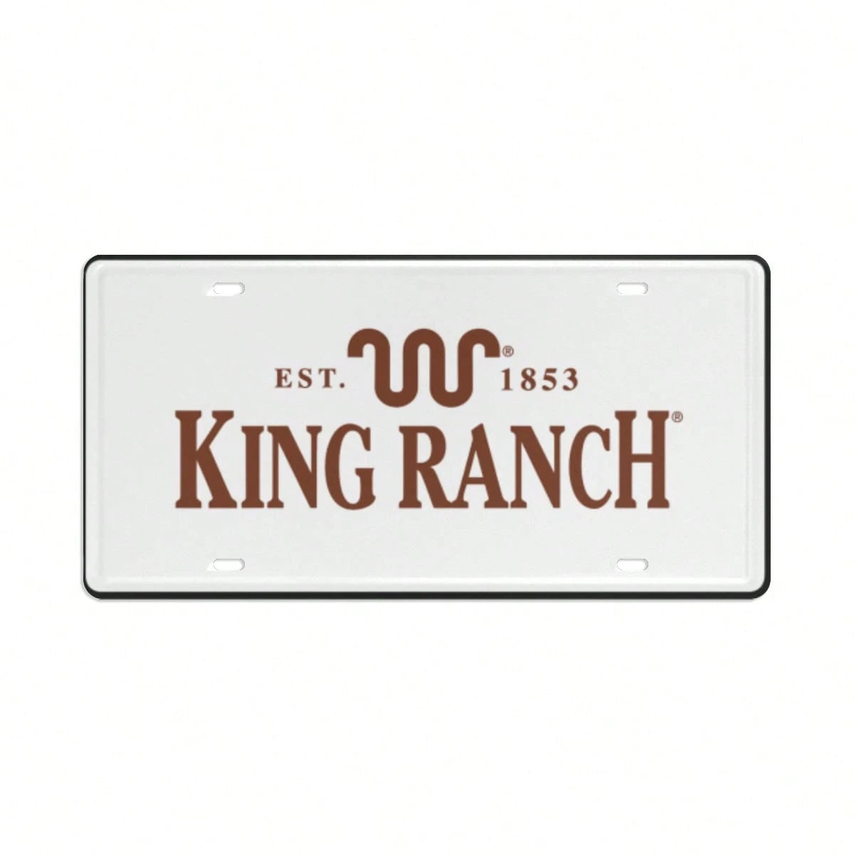King Ranch License Plate Cover, Aluminum 12x6 Inch Classic Western Car Plate