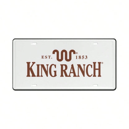 King Ranch License Plate Cover, Aluminum 12x6 Inch Classic Western Car Plate