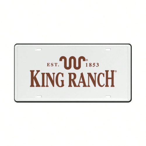 King Ranch License Plate Cover, Aluminum 12x6 Inch Classic Western Car Plate