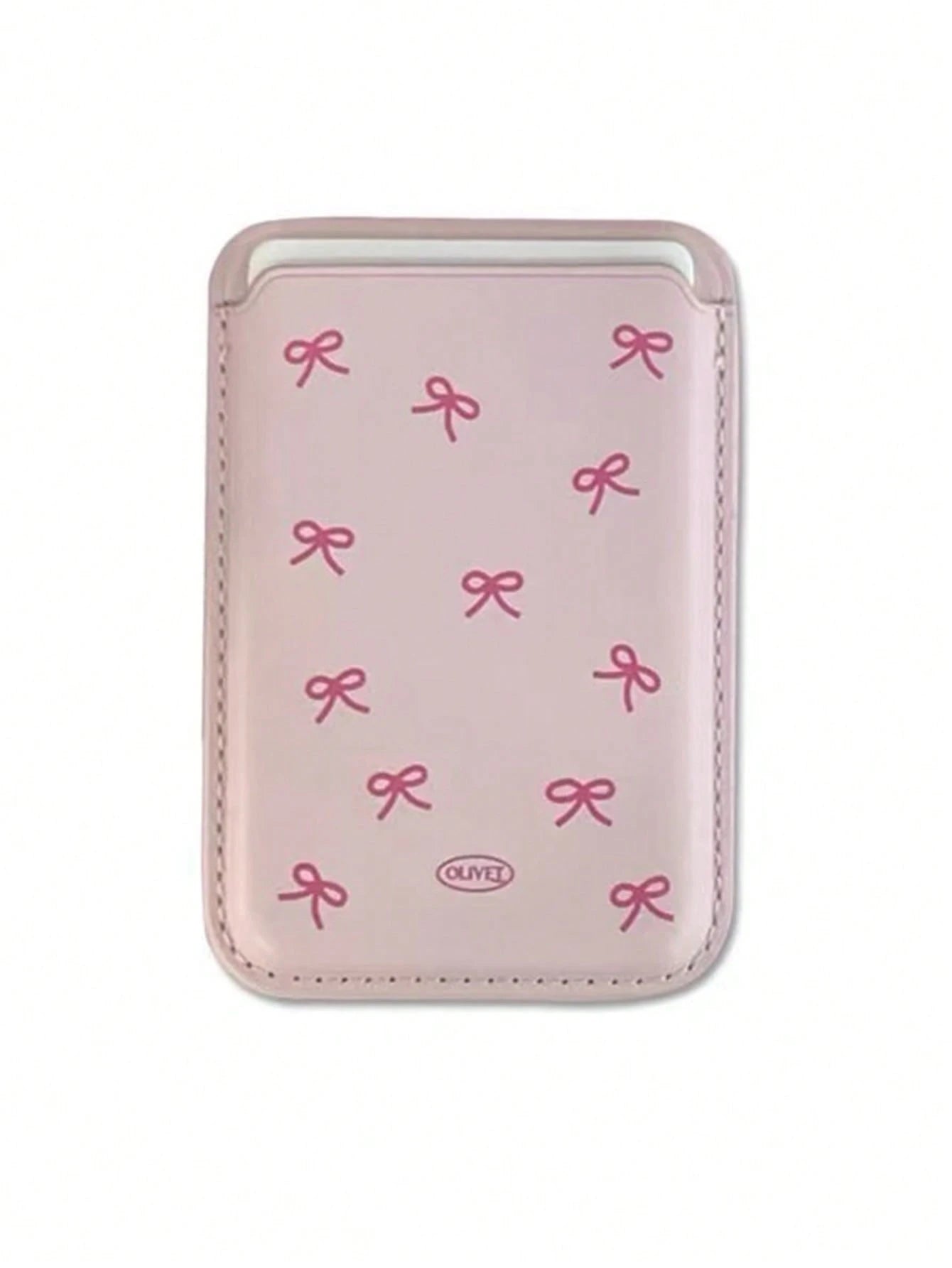 Korean Indie Girly Bowknot Leather Magnetic Wireless Charging Magsafe Card Holder Phone Case Compatible With IPhone 16 Pro Max/15 Pro, Apple 14/13/12/11