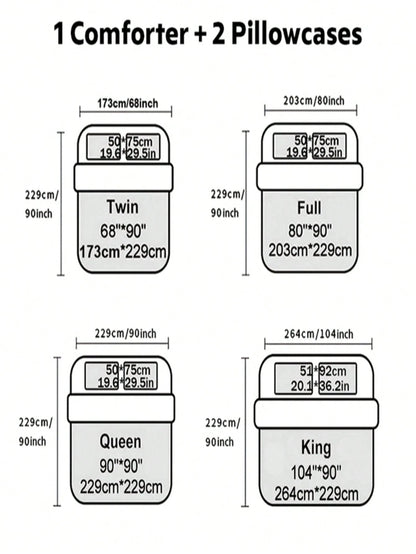 KTAbedding 3PCS Golden Sun And Moon Planet Intensification Quilt Set(1 Comforter+2 Pillowcases Without Pillow Core), Contains Padding 180gsm Quilting Soft Ventilate Digital Printing Bedroom Dormitory