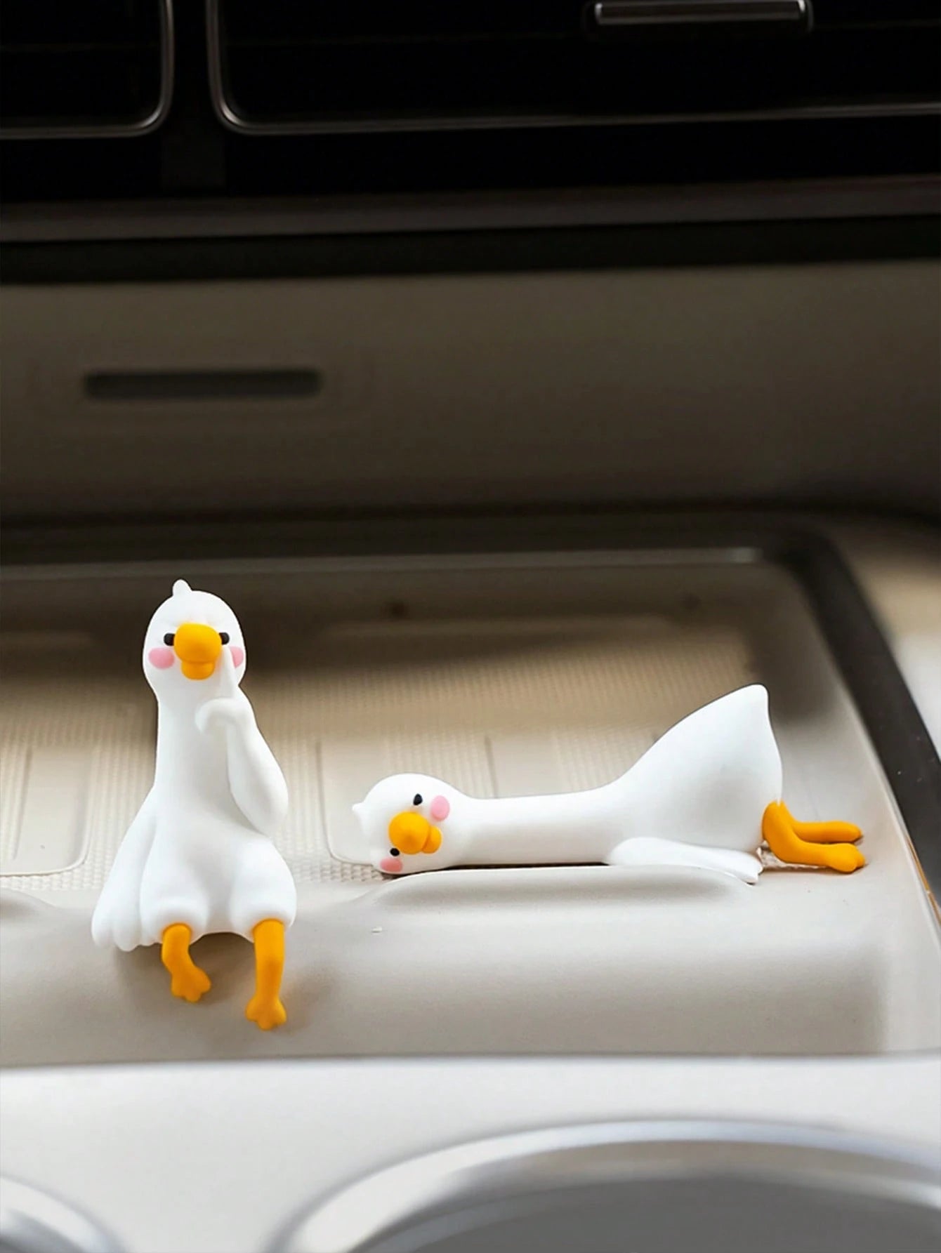 Large White Goose Car Decor, Dashboard Decoration, Computer Desk Hanging Ornament