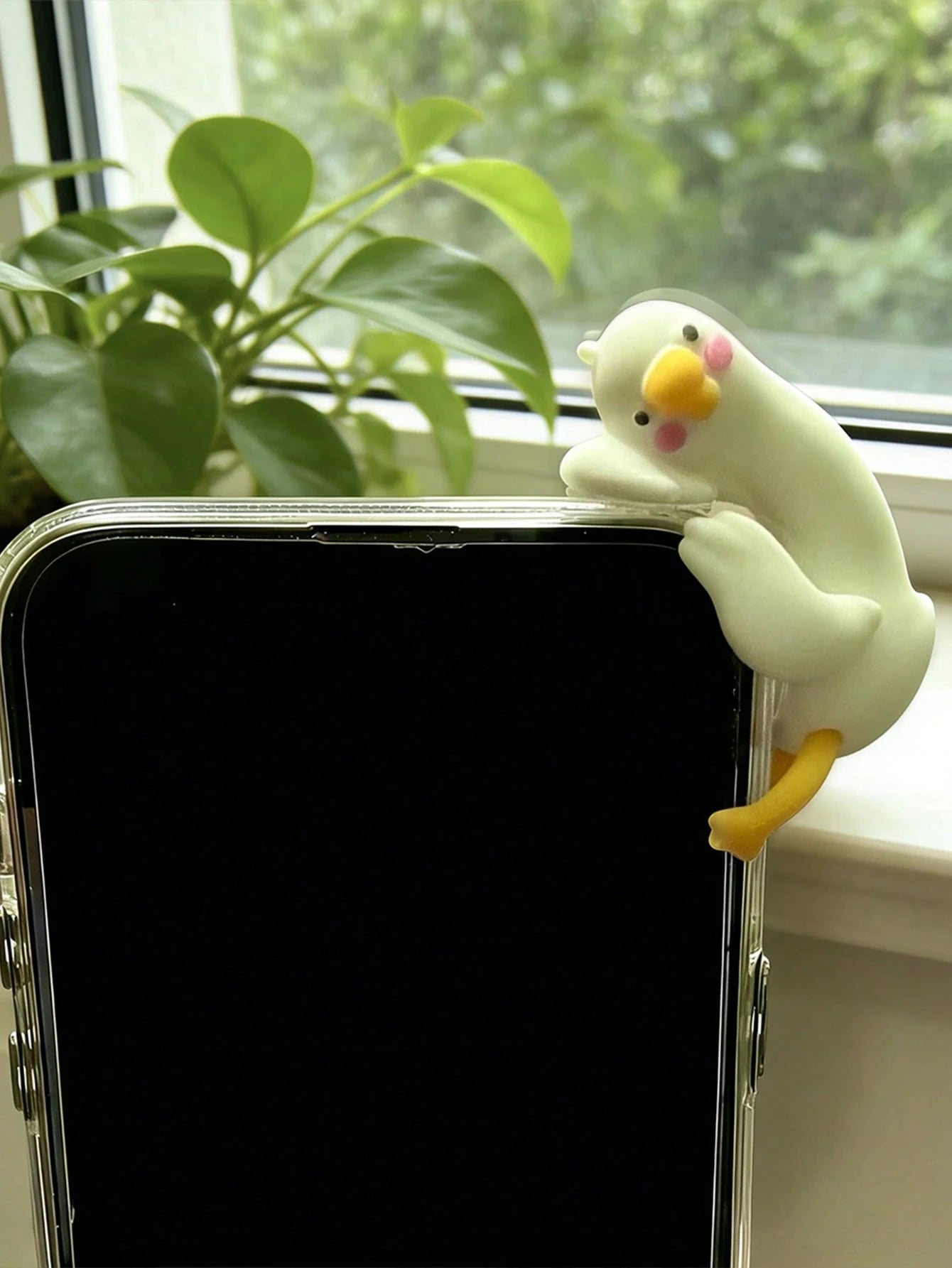 Large White Goose Car Decor, Dashboard Decoration, Computer Desk Hanging Ornament