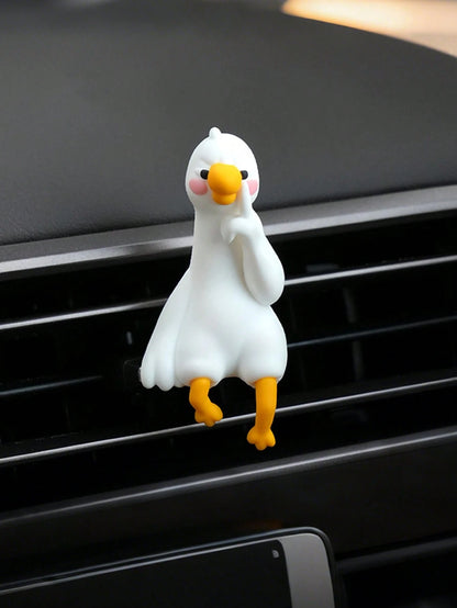 Large White Goose Car Decor, Dashboard Decoration, Computer Desk Hanging Ornament