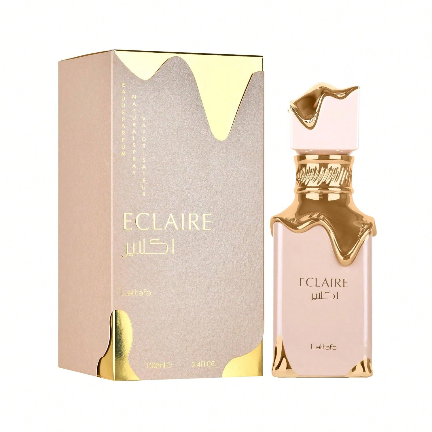 Lattafa Eclaire – Vanilla, Caramel, Sweet, Floral – Long-Lasting Fragrance For Women (10–12 Hours), 3.40 Oz/ 100 Ml
