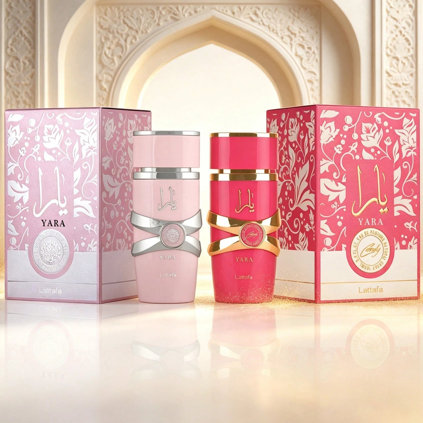 Lattafa Yara & Yara Candy 2Pcs Ladies Eau De Parfum Bundle 100ml Each – Oriental Tropical Fruity Vanilla & Sweet Fruity Floral Vanilla Amber Longwear Women's Fragrance Premium Gift Set For Scent Lover