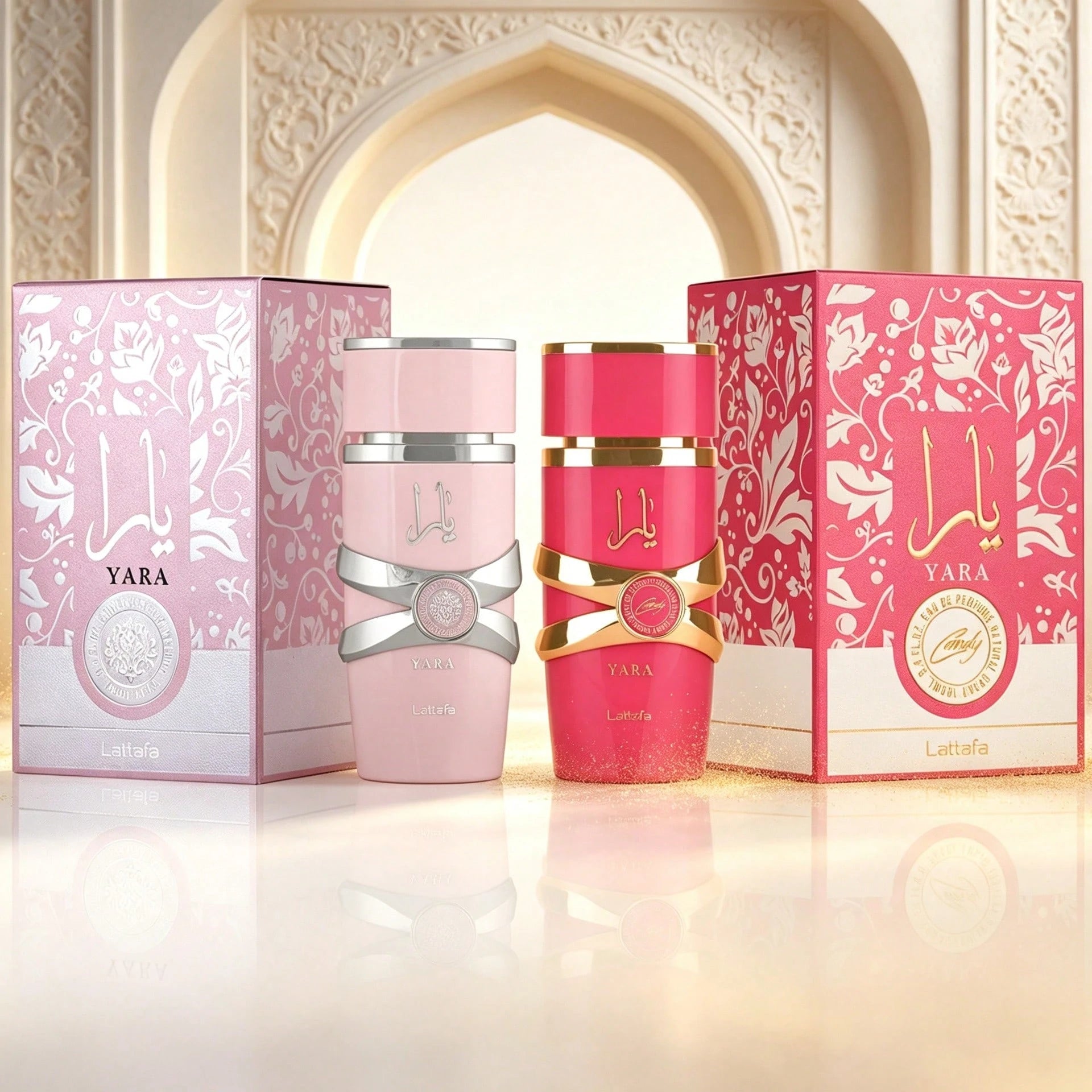 Lattafa Yara & Yara Candy 2Pcs Ladies Eau De Parfum Bundle 100ml Each – Oriental Tropical Fruity Vanilla & Sweet Fruity Floral Vanilla Amber Longwear Women's Fragrance Premium Gift Set For Scent Lover