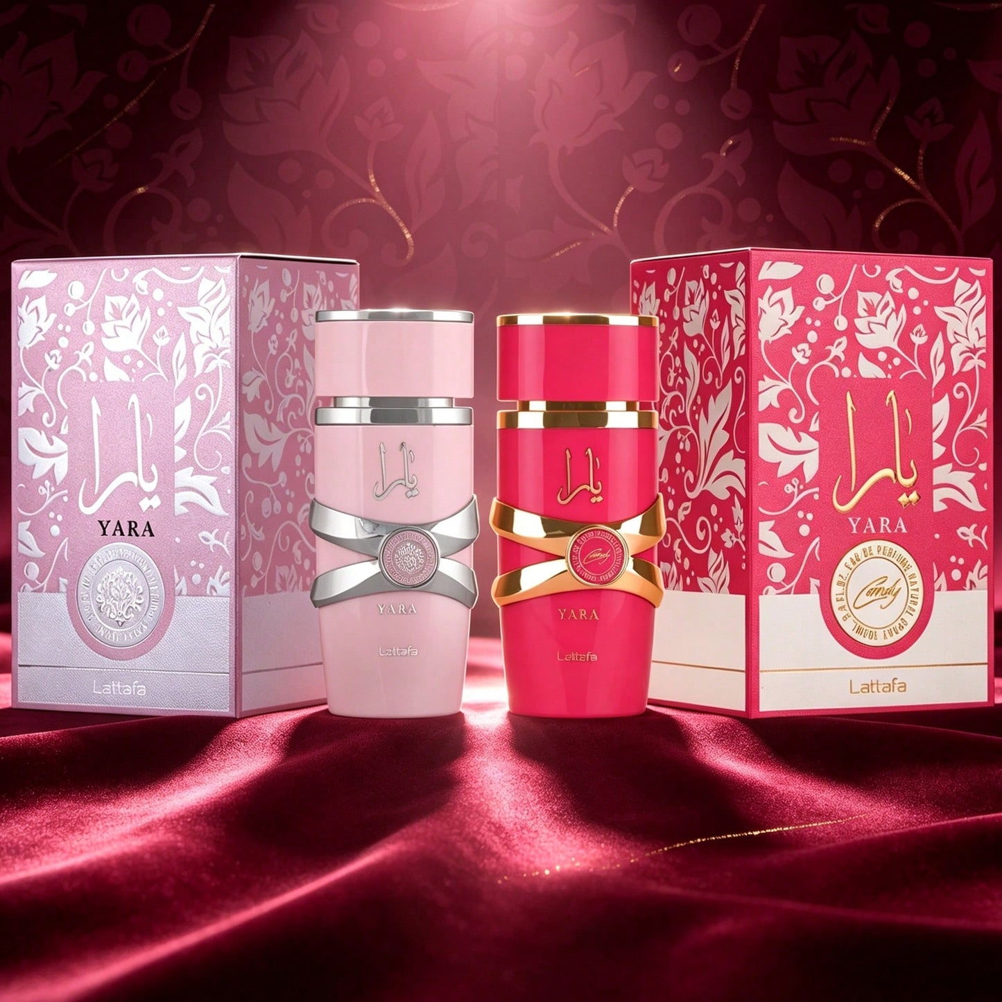 Lattafa Yara & Yara Candy 2Pcs Ladies Eau De Parfum Bundle 100ml Each – Oriental Tropical Fruity Vanilla & Sweet Fruity Floral Vanilla Amber Longwear Women's Fragrance Premium Gift Set For Scent Lover