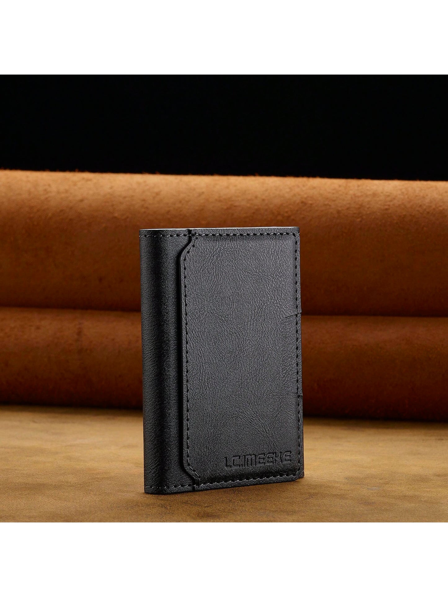 LC.IMEEKE 1pc PU Leather Magnetic Wallet Stand MagSafe Accessory, Compatible With IPhone 17 16/15/14/13/12 Pro/Pro Max/Plus/Mini, Men's Gift, Card Holder, Wallet, Name Card Case, Credit Card Holder