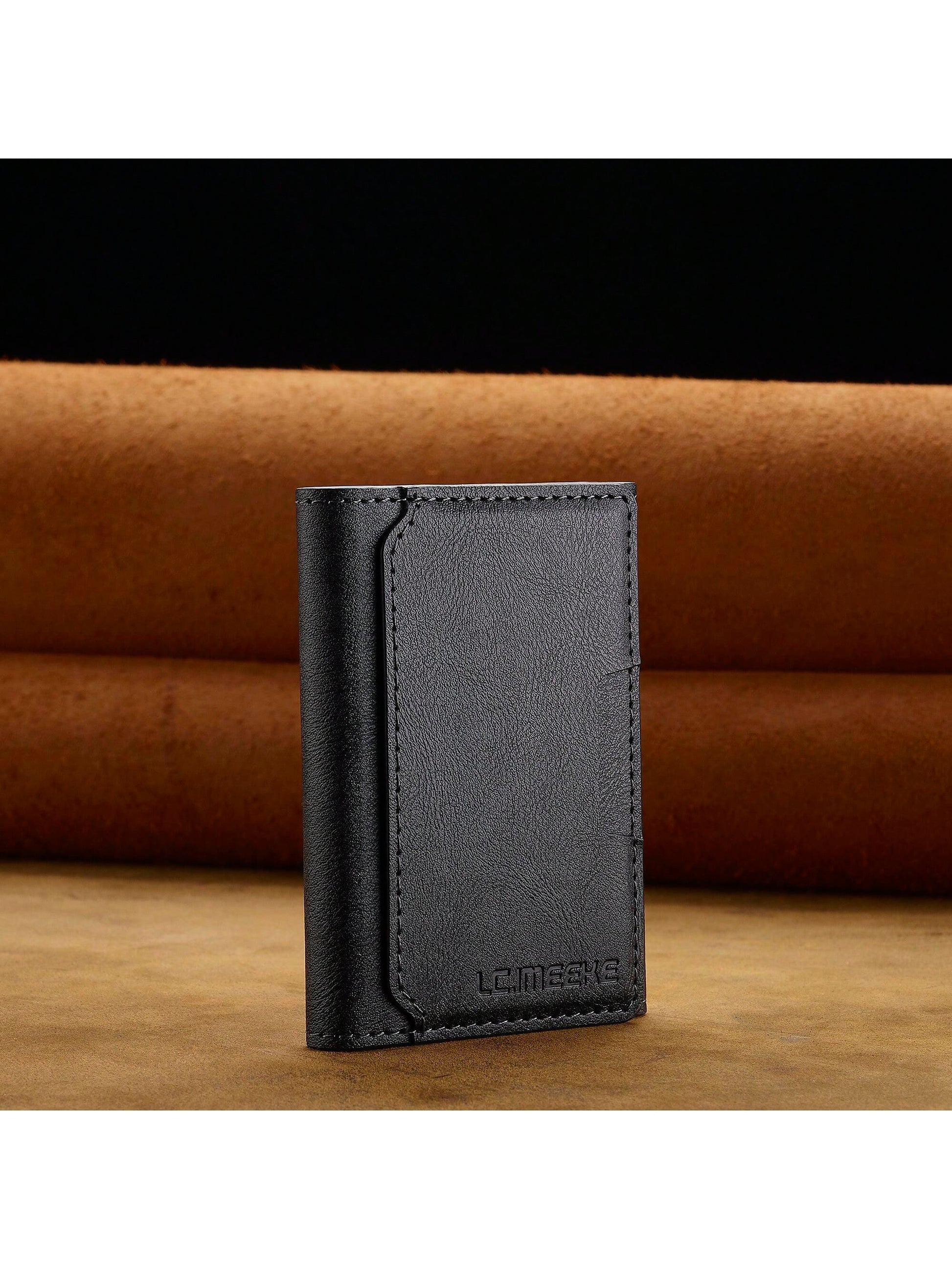 LC.IMEEKE 1pc PU Leather Magnetic Wallet Stand MagSafe Accessory, Compatible With IPhone 17 16/15/14/13/12 Pro/Pro Max/Plus/Mini, Men's Gift, Card Holder, Wallet, Name Card Case, Credit Card Holder