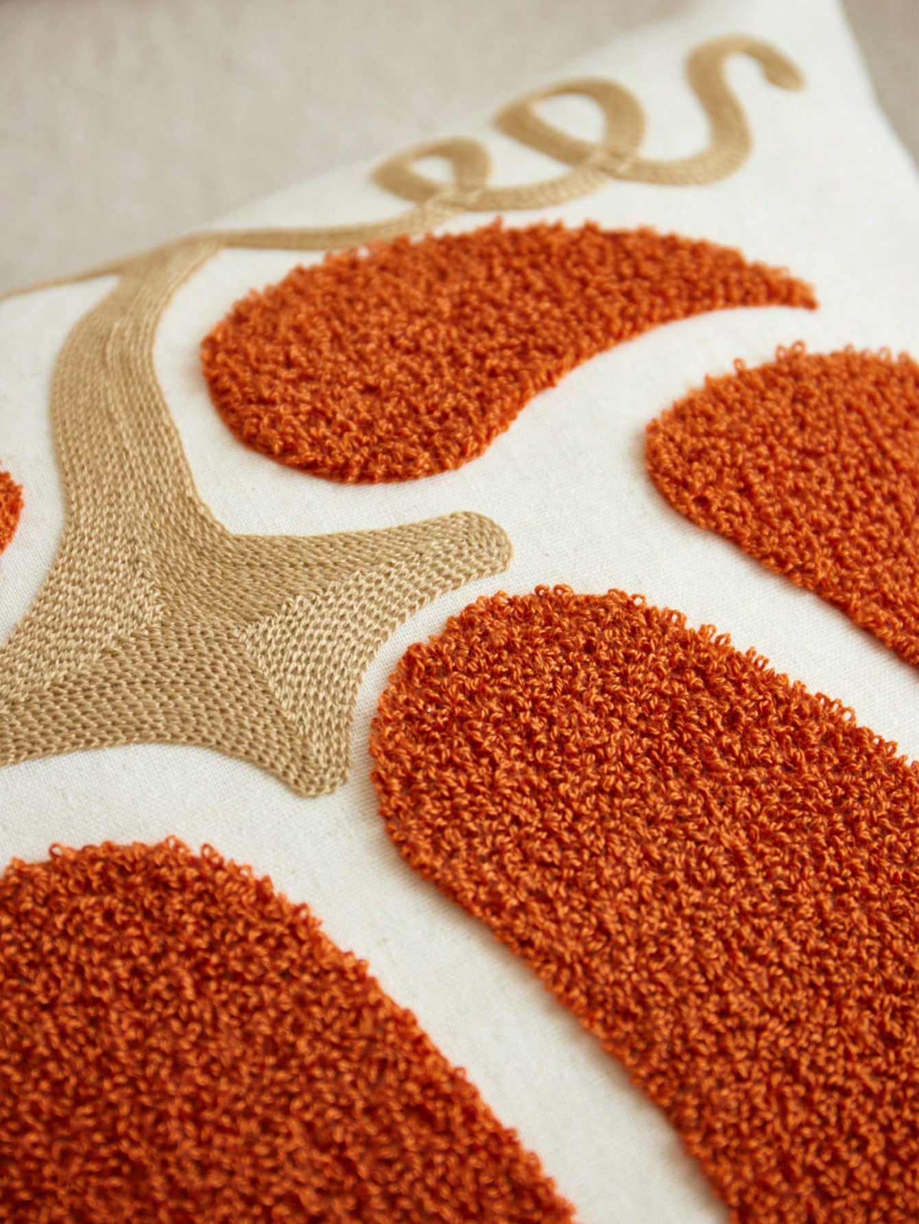LCUHPCL 1pc 3D Embroidered Pumpkin Linen Pillowcase, Autumn/Winter Home Decor Suitable For Living Room, Bedroom, Party And Various Environments