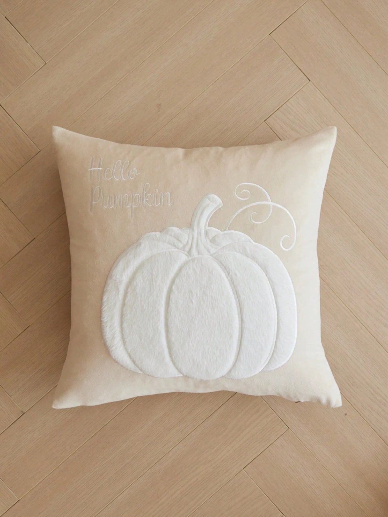 LCUHPCL 1pc Autumn/Winter Halloween 3D Embossed Orange Pumpkin Embroidery Pillowcase, Suitable For Living Room, Bedroom, Party And Other Environments