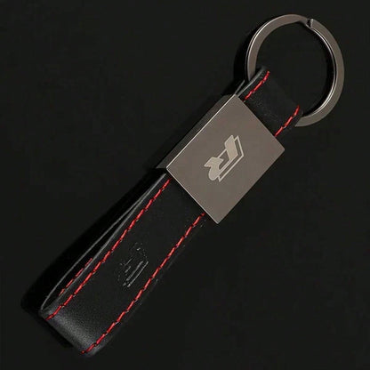 Leather Logo Car Keychain Key Ring Pendant, Suitable For Golf Jetta Beetle Tiguan Touran Passat Lavida Sharan T-CROSS