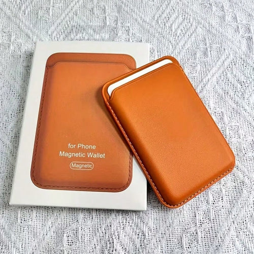 Leather Wallet Card Holder 1pc Solid Color Magnetic PU Leather Card Holder Wallet Case, Compatible With IPhone 16 Pro Max/16/16 Pro/16 Plus/15/15 Pro Max/15 Pro/15plus/12/13/14 Pro/12Pro/12ProMax/13 P