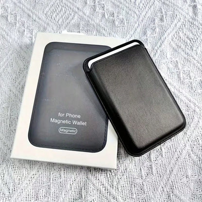 Leather Wallet Card Holder 1pc Solid Color Magnetic PU Leather Card Holder Wallet Case, Compatible With IPhone 16 Pro Max/16/16 Pro/16 Plus/15/15 Pro Max/15 Pro/15plus/12/13/14 Pro/12Pro/12ProMax/13 P