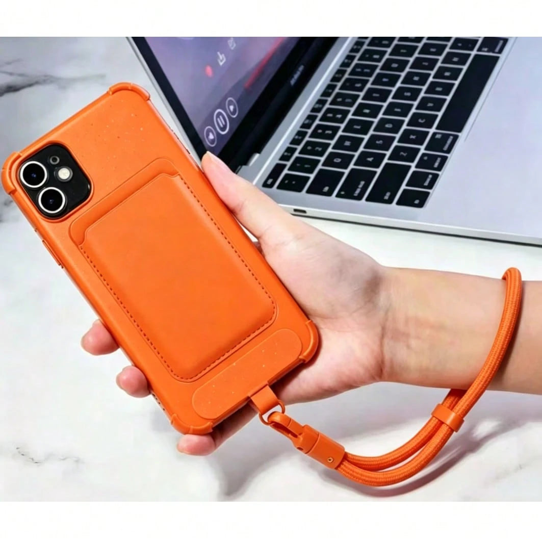 Leather Wallet Card Holder 1pc Solid Color Magnetic PU Leather Card Holder Wallet Case, Compatible With IPhone 16 Pro Max/16/16 Pro/16 Plus/15/15 Pro Max/15 Pro/15plus/12/13/14 Pro/12Pro/12ProMax/13 P