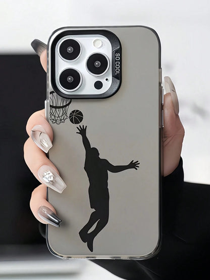 Letter Elements Black Grey 1pc Letter Design Phone Case Compatible With 16, 16 Plus, 16 Pro, 16 Pro Max, 15, 15 Plus, 15 Pro, 15 Pro Max, 14, 14 Plus, 14 Pro, 14 Pro Max, 13, 13 Pro, 13 Pro Max, 12, 1