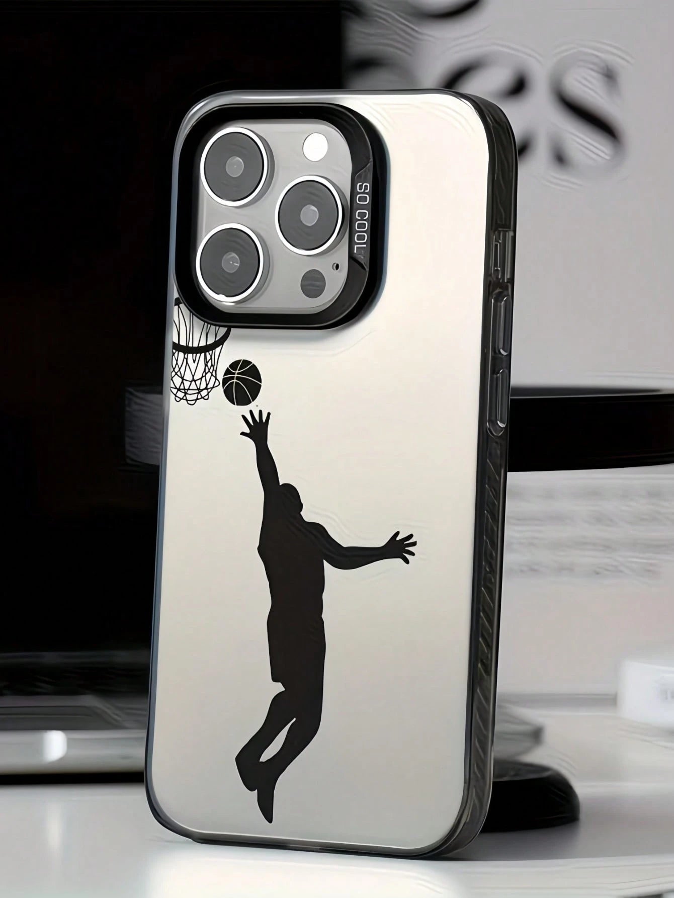 Letter Elements Black Grey 1pc Letter Design Phone Case Compatible With 16, 16 Plus, 16 Pro, 16 Pro Max, 15, 15 Plus, 15 Pro, 15 Pro Max, 14, 14 Plus, 14 Pro, 14 Pro Max, 13, 13 Pro, 13 Pro Max, 12, 1