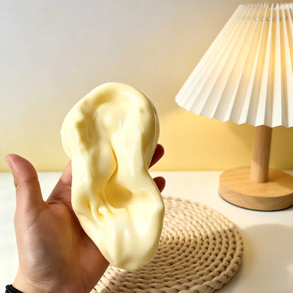 Light Yellow Cheese Coconut Oil Cream Cheese Squishy, Soft Dough Texture, Cream Filling, Silent Squeeze Stress Relief Toy, Suitable For Office Desk Focus And Mindfulness Break, Popular Adult Sensory G