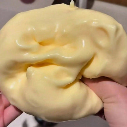 Light Yellow Cheese Coconut Oil Cream Cheese Squishy, Soft Dough Texture, Cream Filling, Silent Squeeze Stress Relief Toy, Suitable For Office Desk Focus And Mindfulness Break, Popular Adult Sensory G