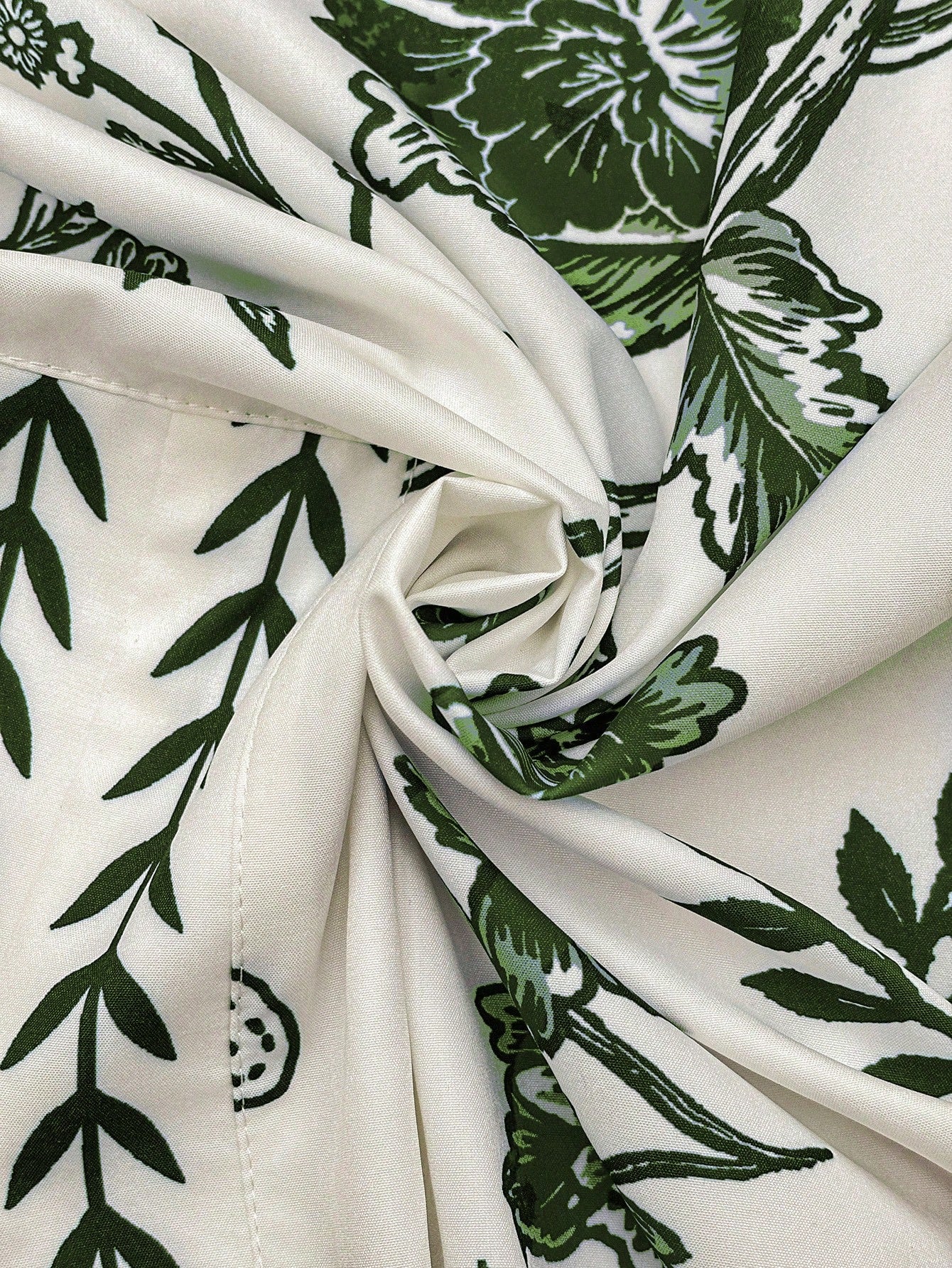 Linhara Fashionable Casual Vacation Retro Elegant Commuting 3/4 Sleeve White Floral Print Shirt Vacation Autumn Fall
