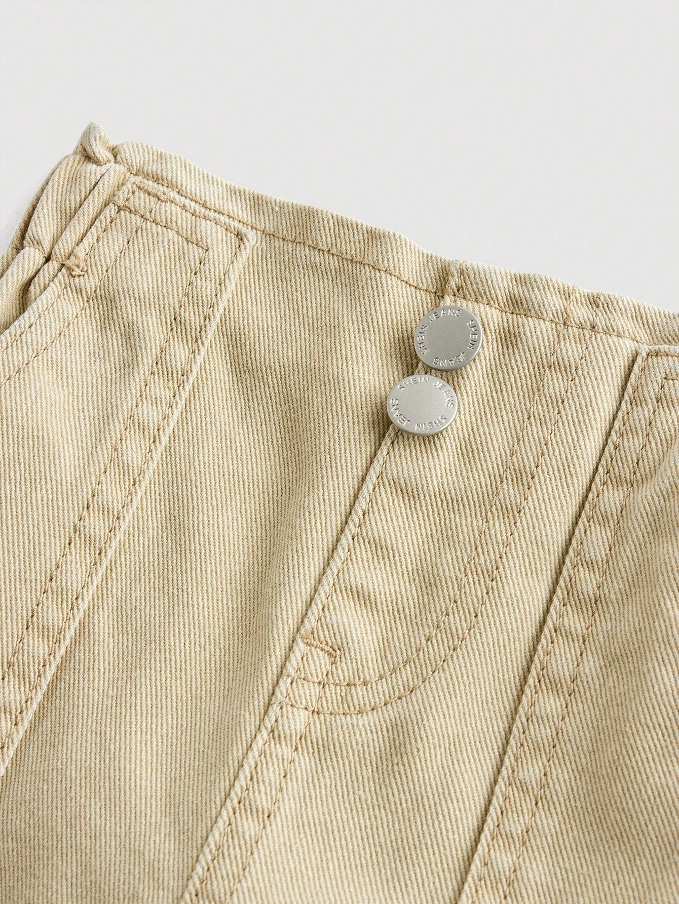 Little Byeori Baby Girl Polka Dot Pocket Button Casual Versatile Daily Wear Denim Jeans