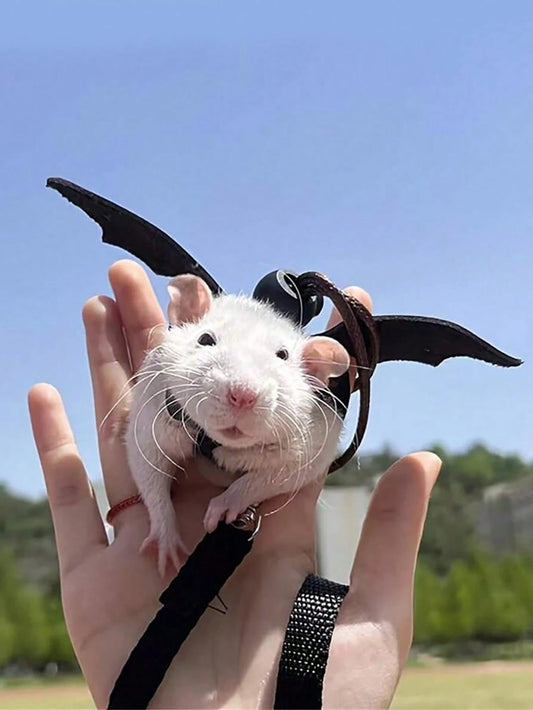 Lizard, Guinea Pig, Hamster, Mouse, Rat Harness Leash With Adjustable Shoulder Strap And Wing Design, Suitable For Small Pets