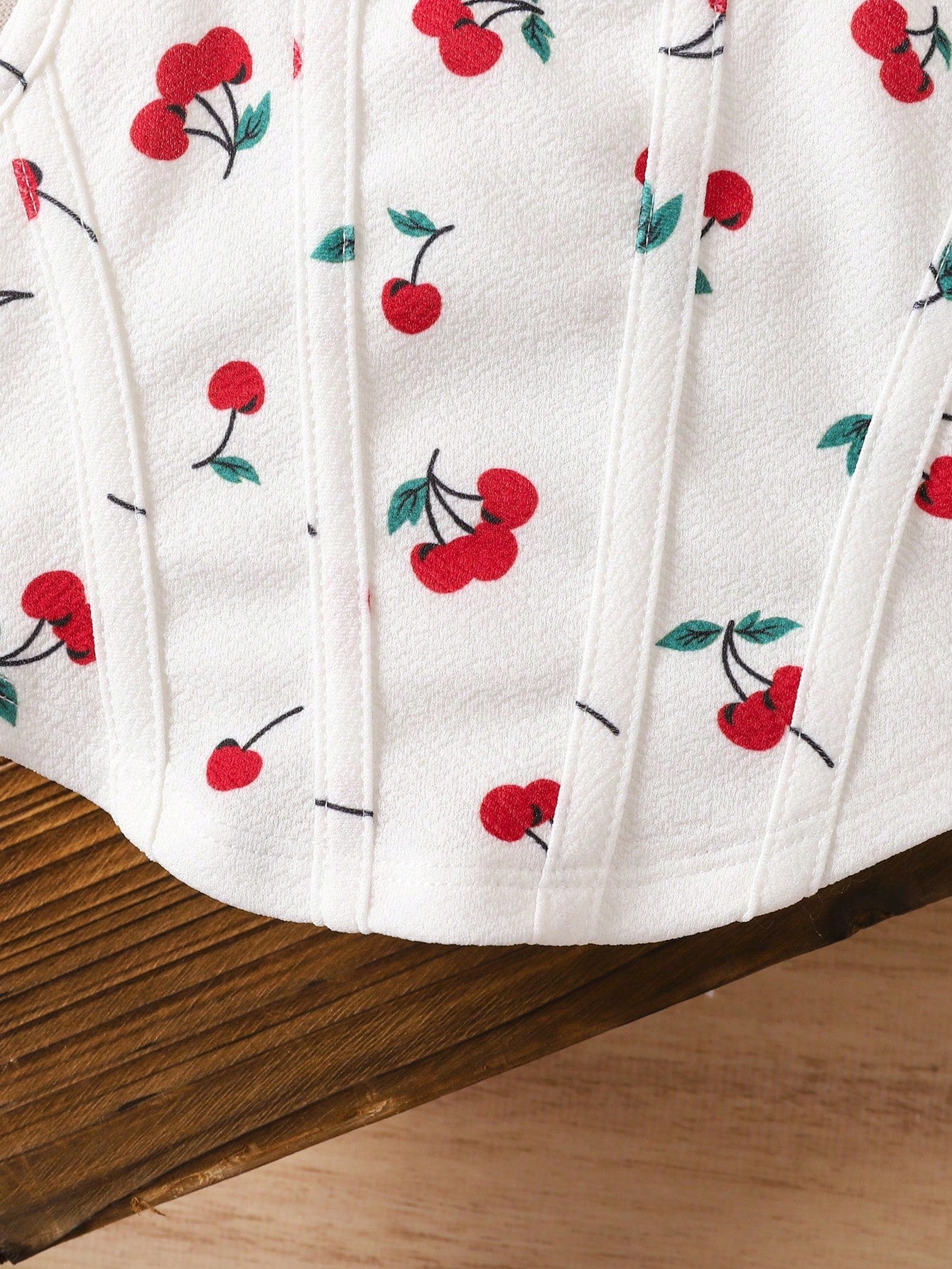 LMoss Kids Babygirl Summer Cute & Versatile Cherry Print Knit Camisole