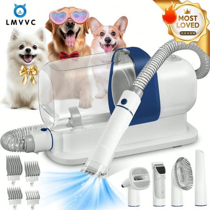 LMVVC Pet Grooming Kit With Vacuum For Dogs And Cats Groomer Tools Poodle Puppy Cleaning