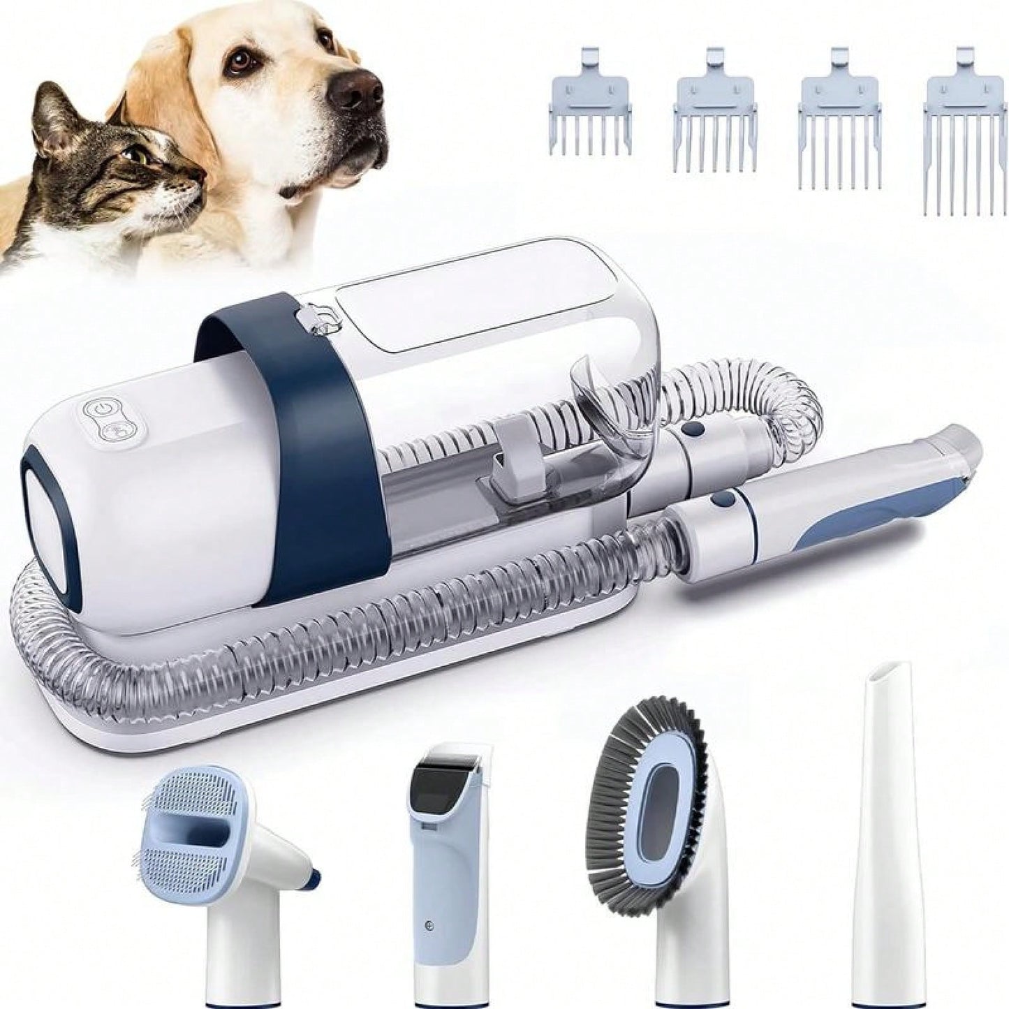 LMVVC Pet Grooming Kit With Vacuum For Dogs And Cats Groomer Tools Poodle Puppy Cleaning
