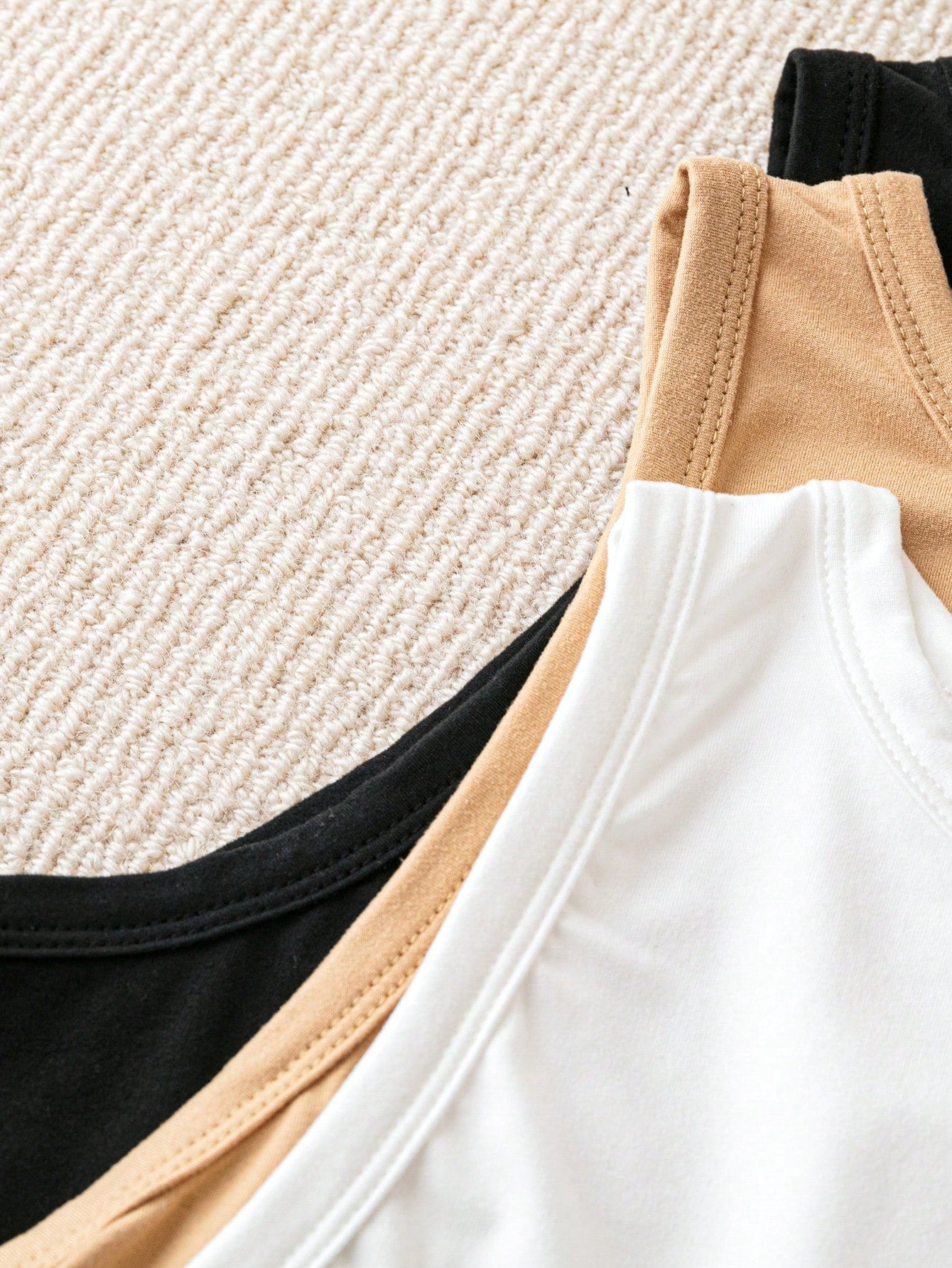 LUNE Plus Size Women Solid Color Round Neck Casual Tank Top