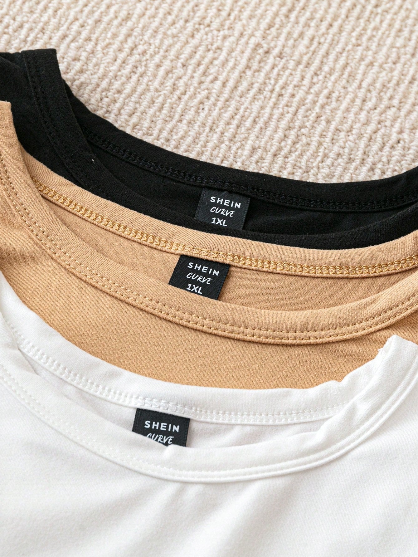 LUNE Plus Size Women Solid Color Round Neck Casual Tank Top