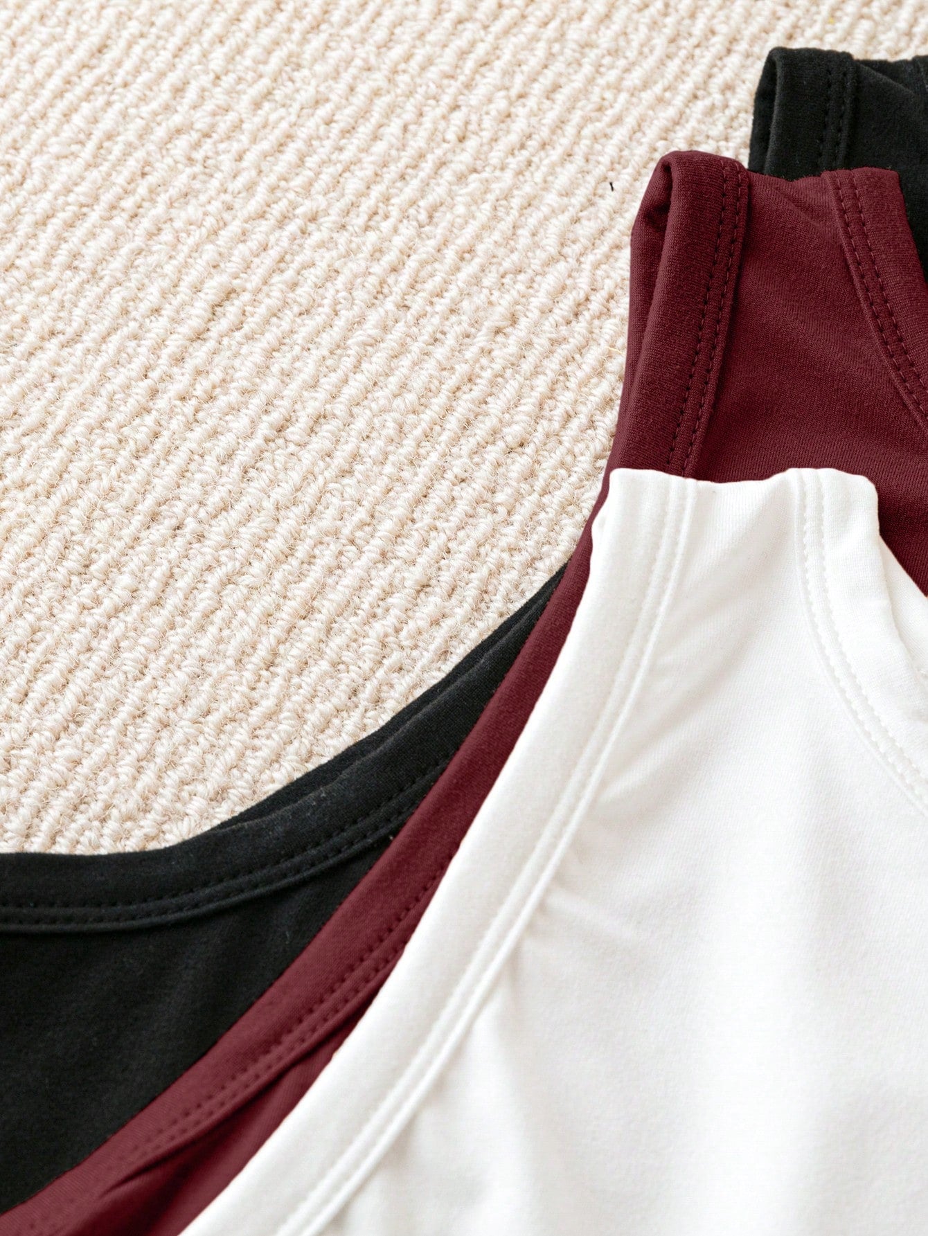 LUNE Plus Size Women Solid Color Round Neck Casual Tank Top