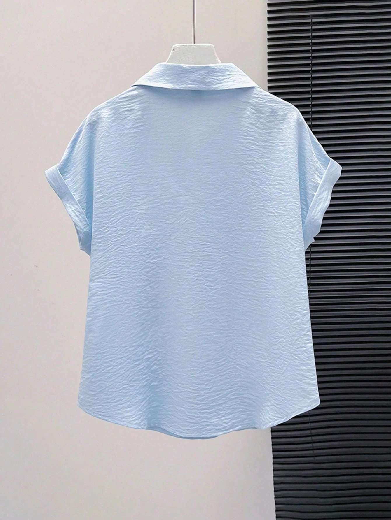 LUNE Women's Blouse, Women's Spring/Summer New Blouse, Summer, Women's Commuter Style Blouse, Casual Striped Loose Fit Button-Front Blouse, Fashion Casual Commuter Style Daily Casual Wear