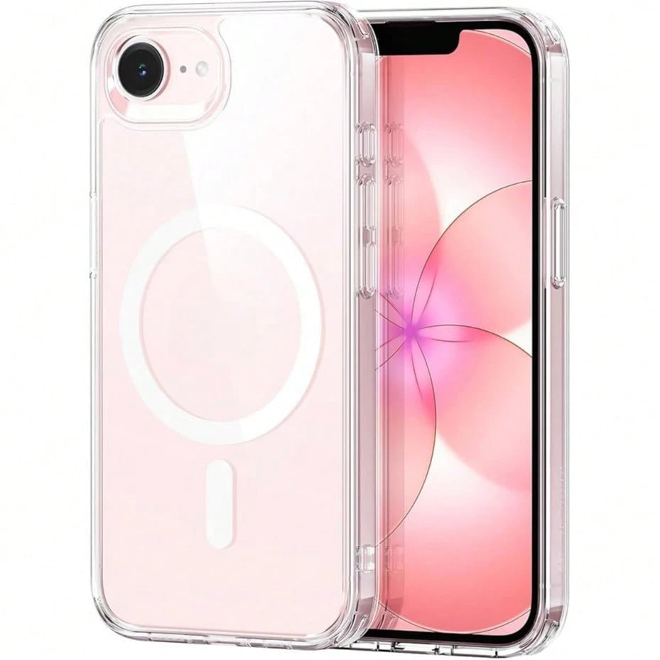 Luxury Magnetic Wireless Charge Case Compatible With IPhone 17 E 16 15 14 Plus 13 Pro Max 12 11 Mini Back Cover Transparent Cover