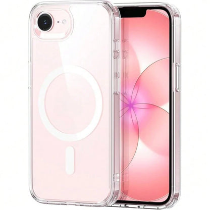 Luxury Magnetic Wireless Charge Case Compatible With IPhone 17 E 16 15 14 Plus 13 Pro Max 12 11 Mini Back Cover Transparent Cover