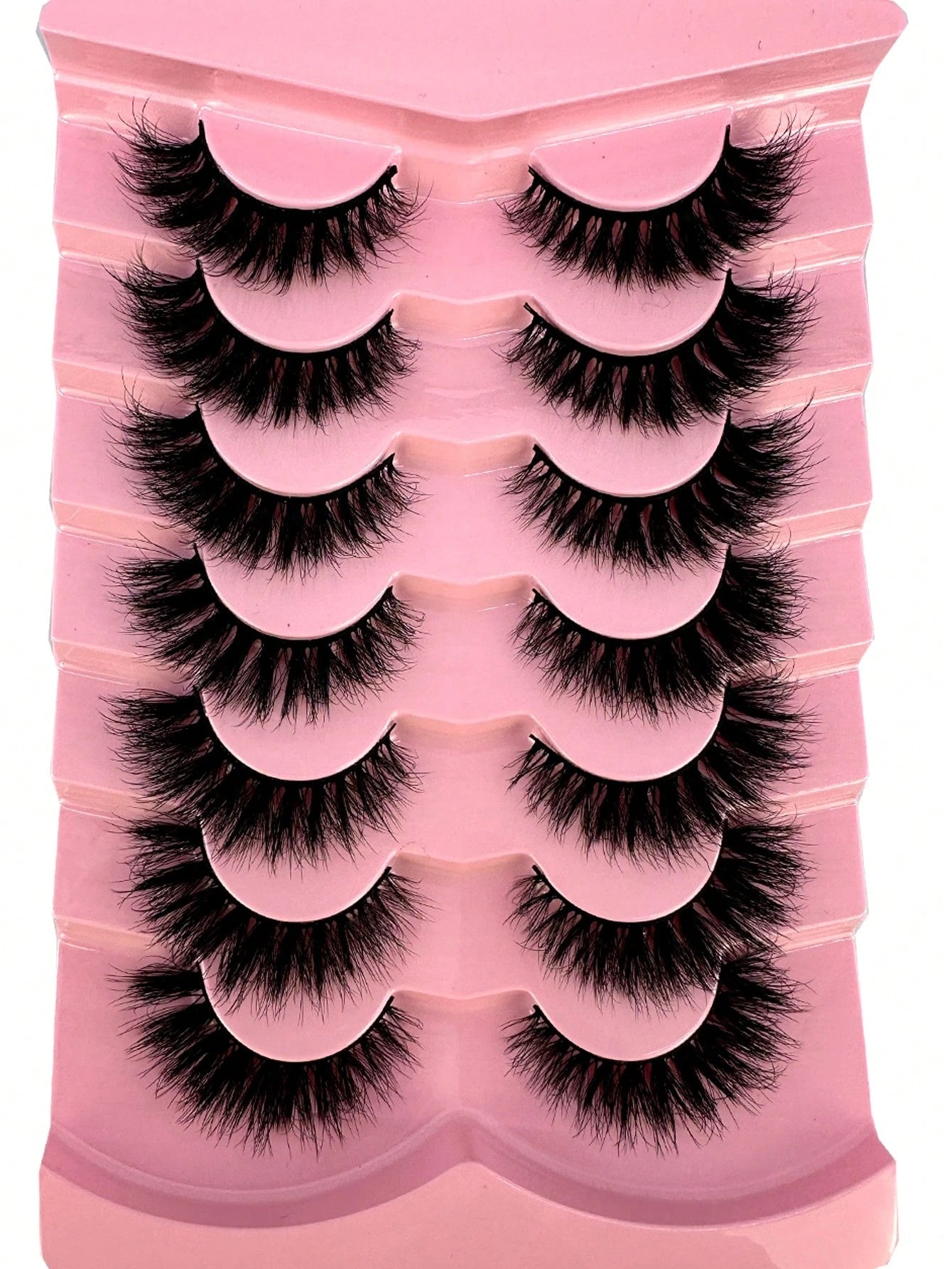 LYBCG Hot 7 Pairs Of Cosplay Manga Cat Eye 3d Mink Fur False Eyelashes, Soft, Fine, Natural & Reusable Falsies For Thick & Lengthening