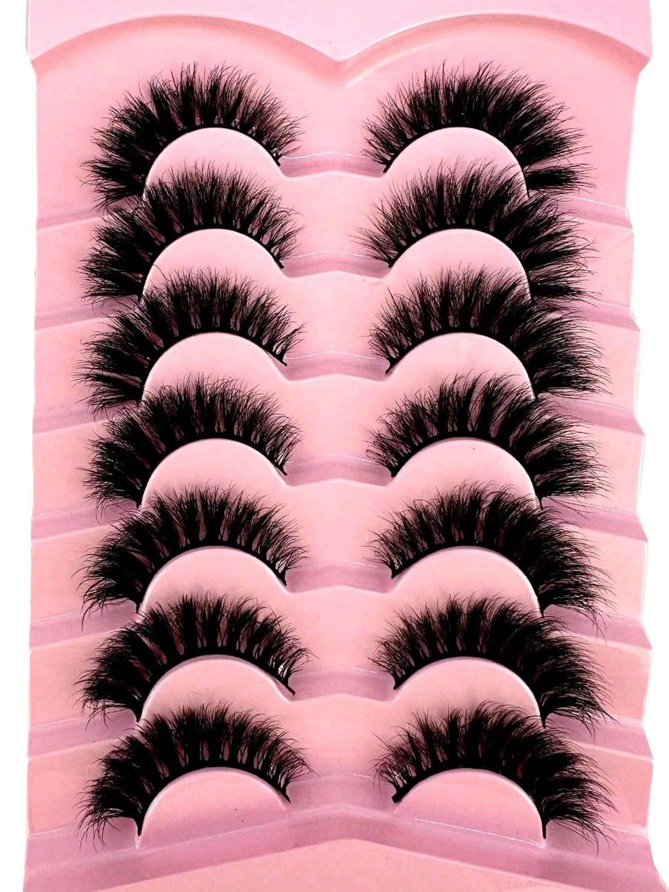 LYBCG Hot 7 Pairs Of Cosplay Manga Cat Eye 3d Mink Fur False Eyelashes, Soft, Fine, Natural & Reusable Falsies For Thick & Lengthening