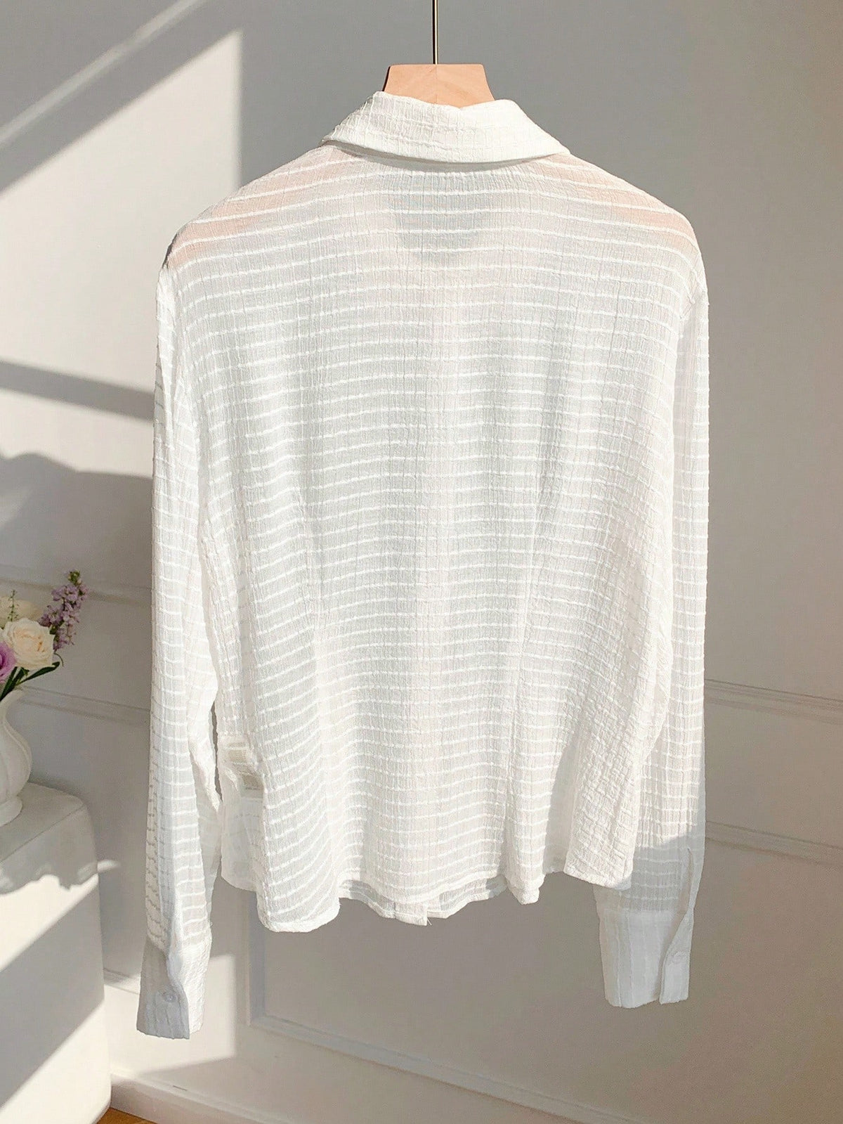 LYSMO Solid Color Long Sleeve Shirt,Long Sleeve Tops
